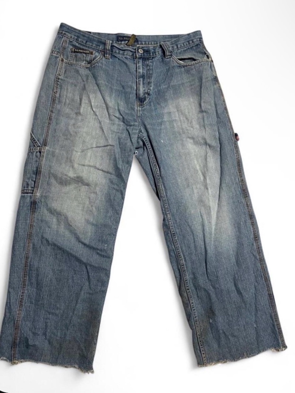 U.S. Polo Assn. Relaxed Fit Faded Blue Denim Jeans